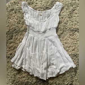 Aeropostale White Ruffled Dress Size Large